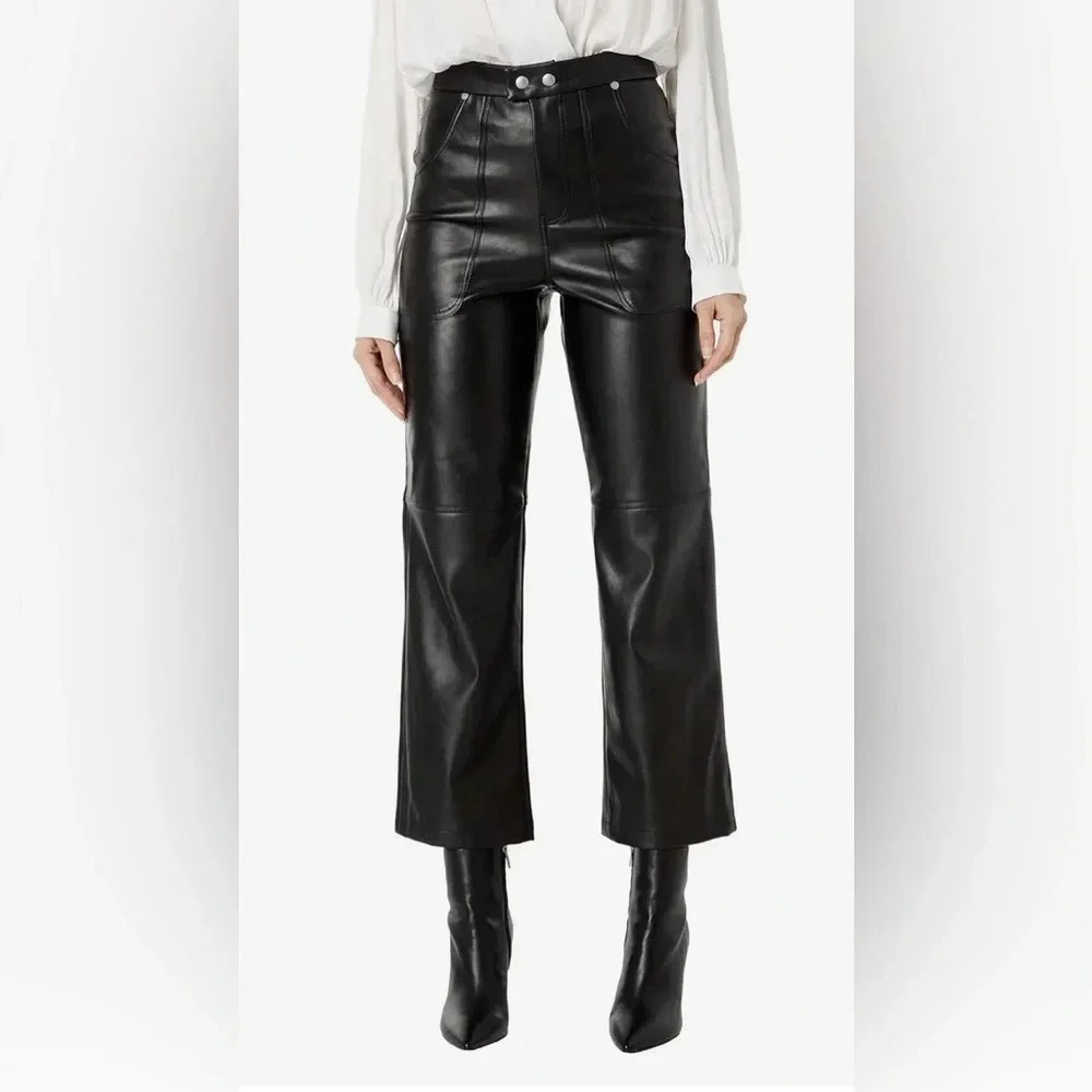 NWT Blank NYC The Baxter Faux Leather Pants Black Size 26